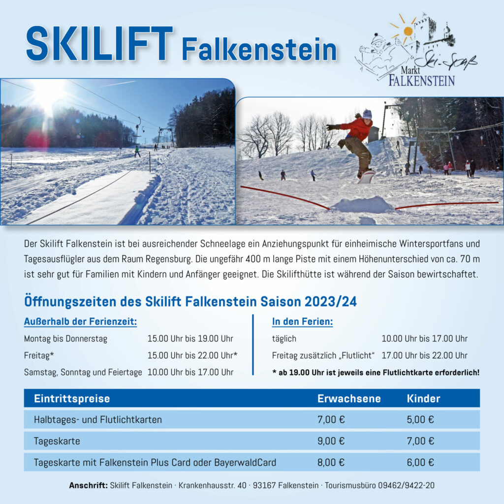 Öffnungszeiten des Skilift Falkenstein