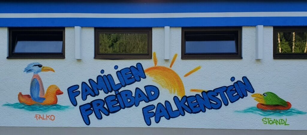 Familien Freibad Falkenstein Falko und Stoandl